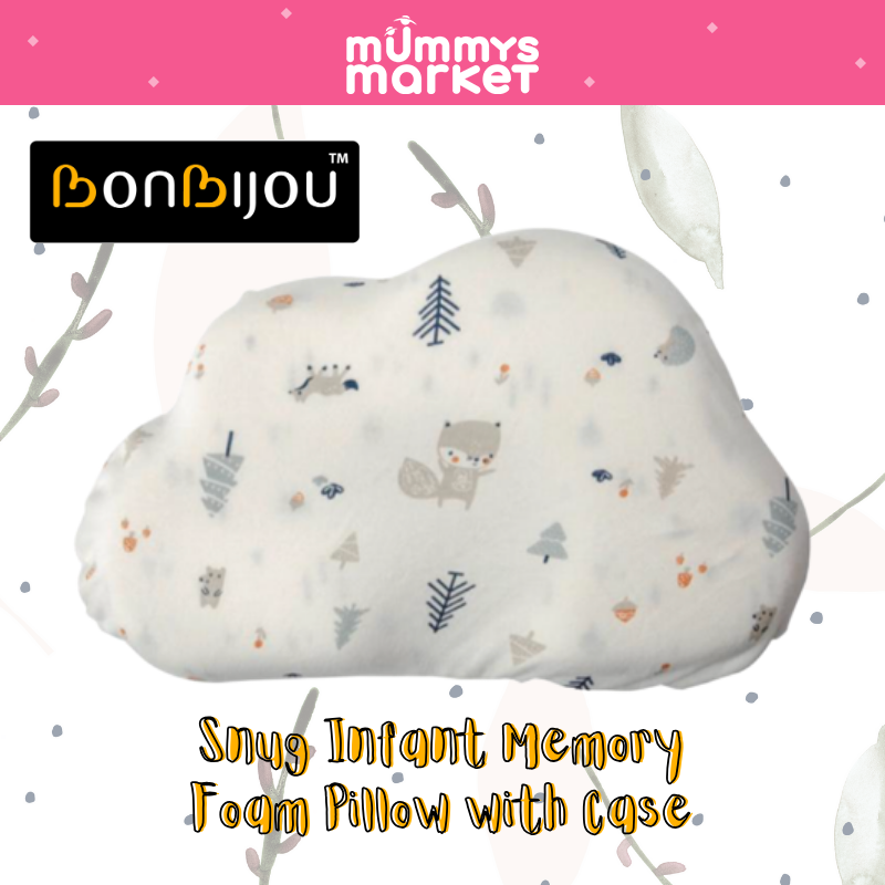 Bonbijou Snug Infant Memory Foam Pillow with Case